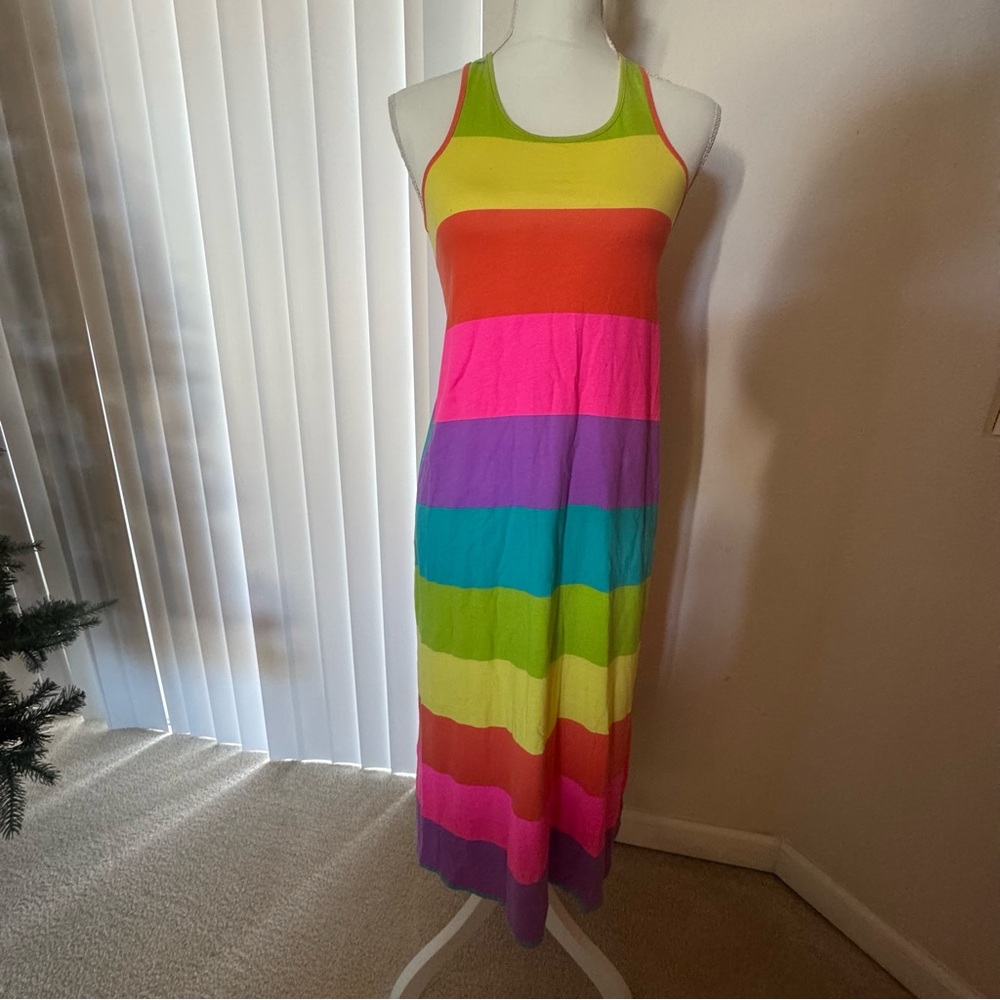 Colorful Striped Sleeveless Dress